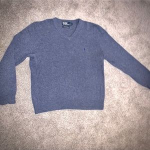Ralph Lauren Men’s Navy. sweater 100% lambs wool